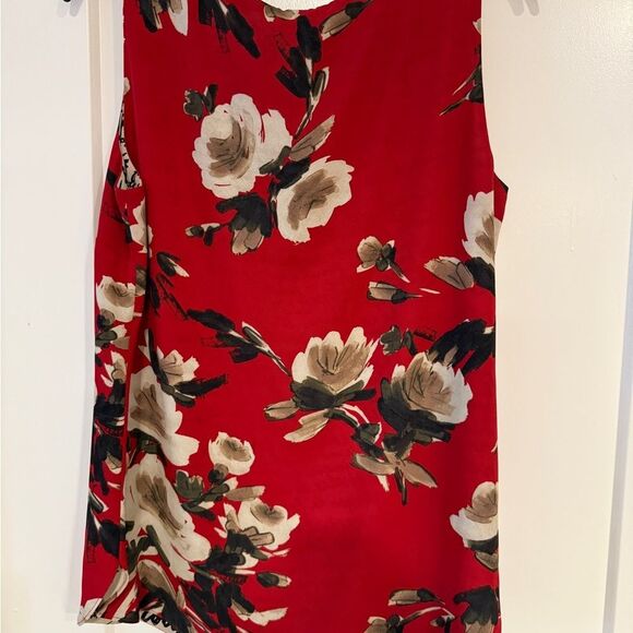 Chico's Red and Cream Floral Tank Top - Picture 3 of 7